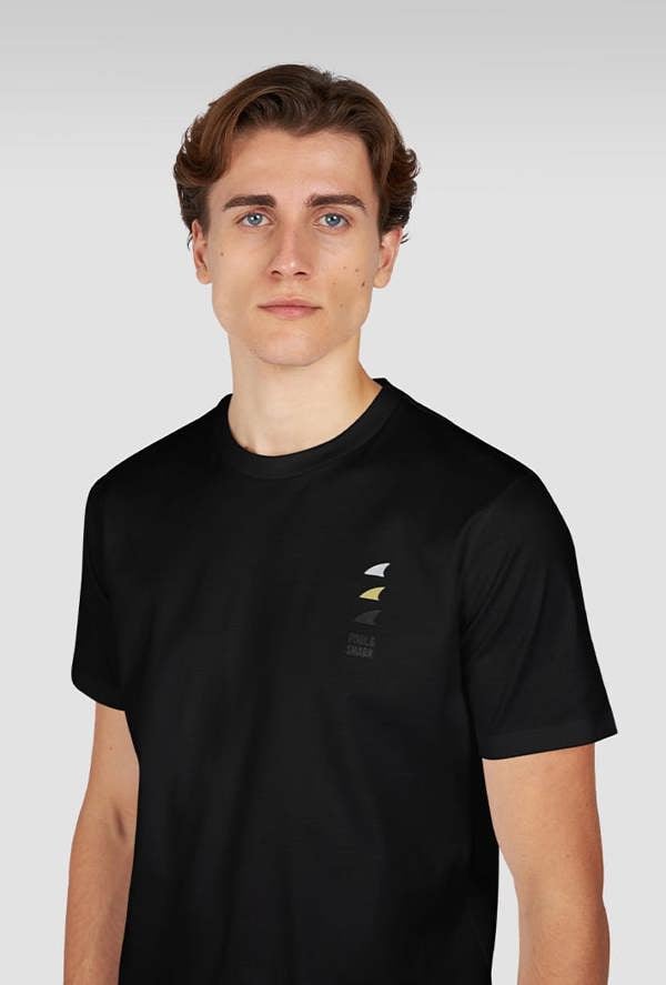 Paul & Shark Aqua Touch Cotton T-Shirt With Shark Fin Embroidery