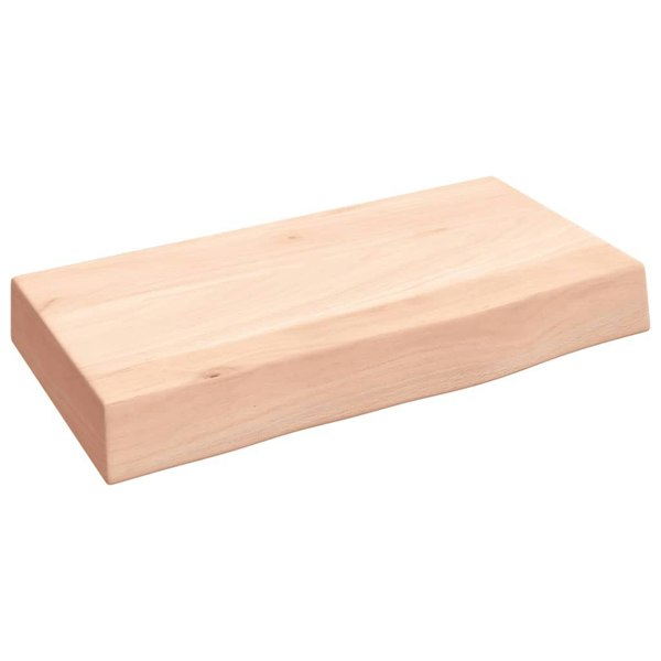 Berkfield Wall Shelf 40x20x6 cm Untreated Solid Wood Oak