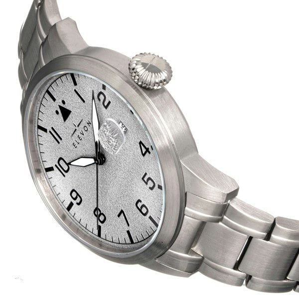 Elevon Stealth Bracelet Watch w/Date - Silver - ELE124-1
