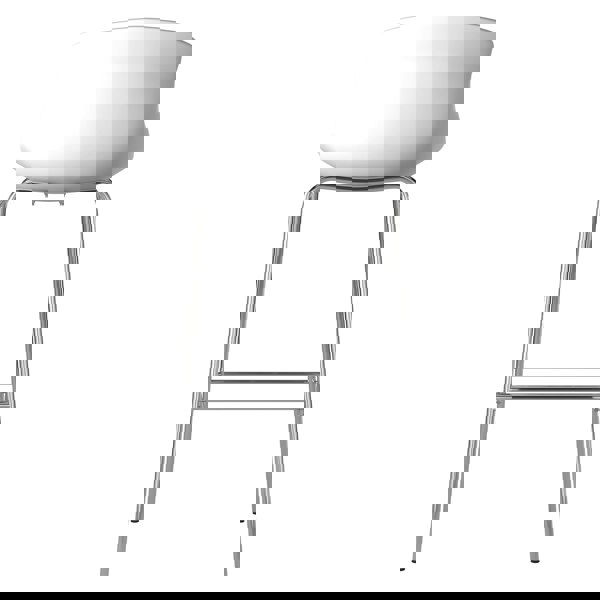 Dorel Home Fusion Counter Stool in Metal Silver - 2 Pieces