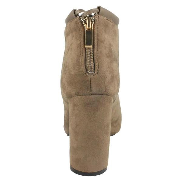 Spot On Ladies Spot On Back Tie Ankle Boots