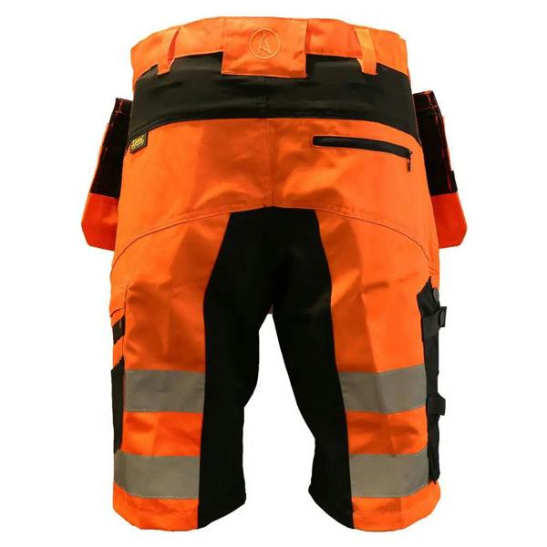 Slim Fit Stretch Work Shorts with Removable Holster Pockets - Hi-Vis Trousers