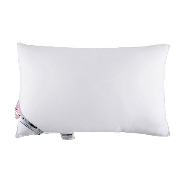 HOMESCAPES Anti Bacterial Pillow Super Microfibre Extra Fill, 48 x 74 cm