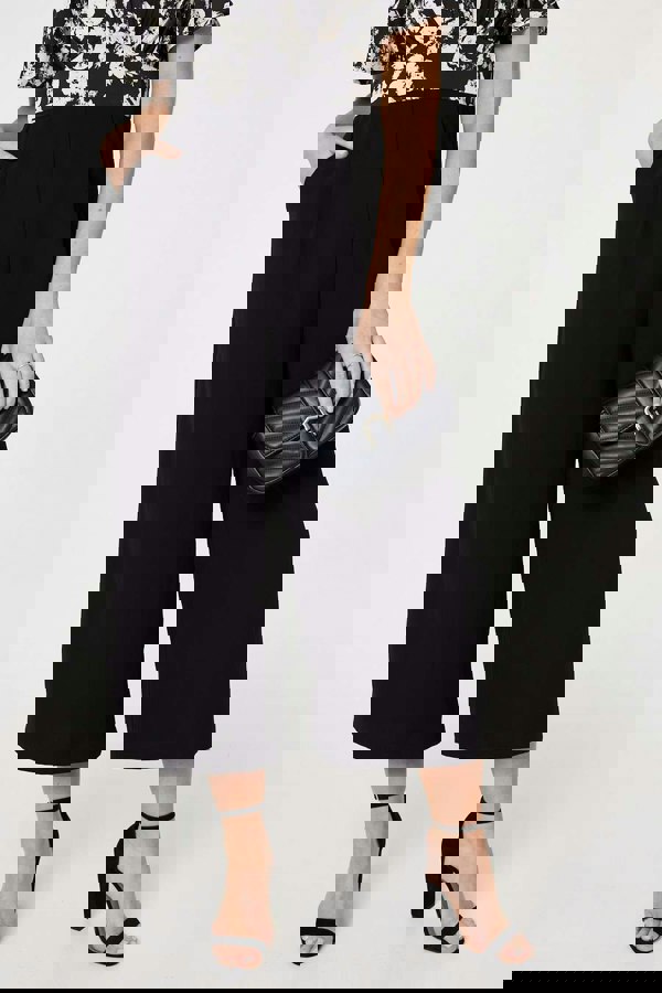 Black | Floral Block Print Wide Leg Jumpsuit