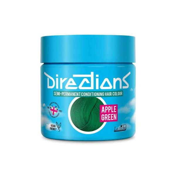 Directions 4 x La Riche Directions Semi-Permanent Hair Color 100ml Tubs - Apple Green