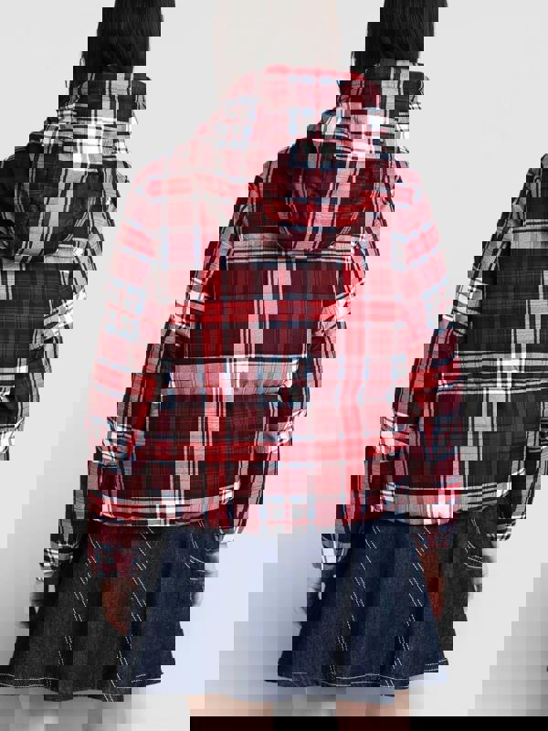 Tommy Hilfiger New York Tartan Puffer Jacket Red