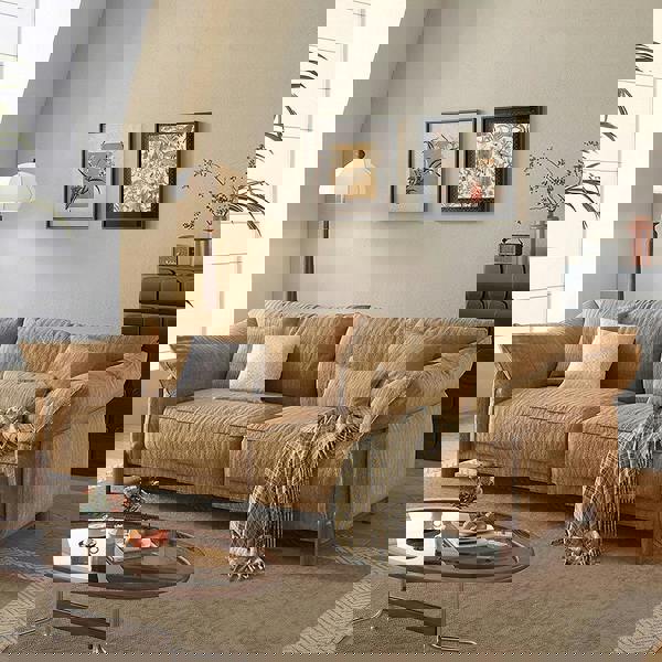 Eclat Two Seater Sofa, Linen or Chenille-Weilai Concept