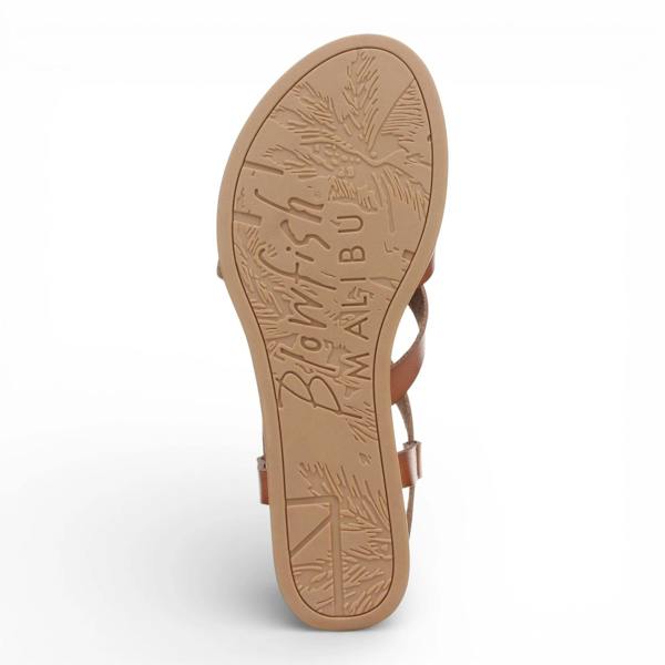 Blowfish Malibu April - Women's Scotch Tan Micro Wedge Strappy Sandals