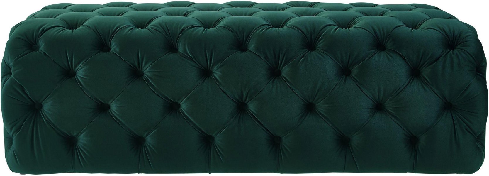 Furniture Edit Kaylee Green Velvet Ottoman