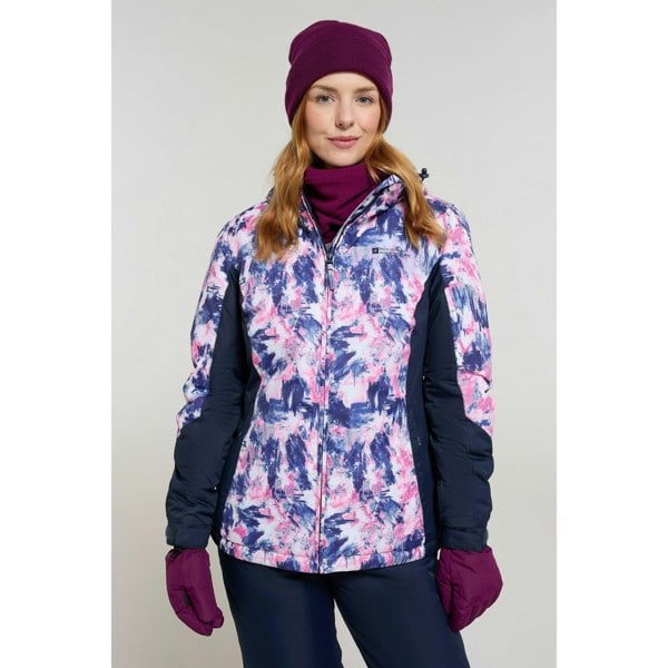 Mountain Warehouse Womens/Ladies Dawn II Printed Ski Jacket - Navy