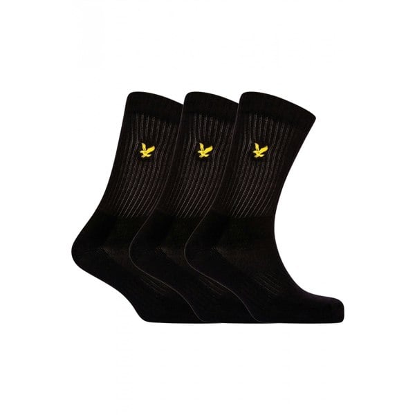 Lyle & Scott 3-Pack Hamilton Sports Socks, Black