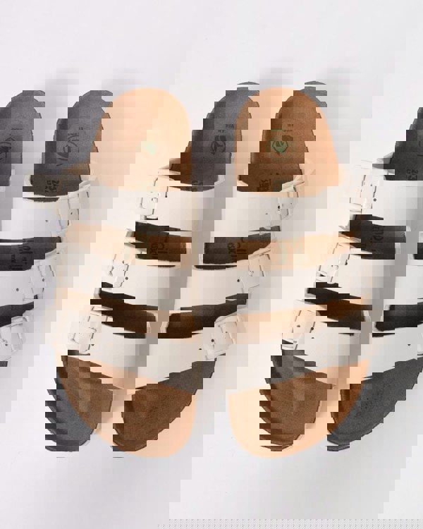 Birkenstock Papillio Florida III Womens Vegan Platform Sandals - Eggshell