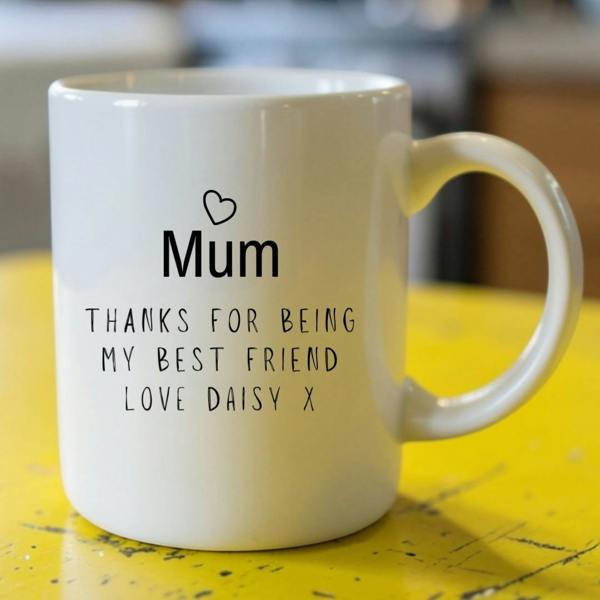 Personalised Mum Thanks For Being My Best Friend Mug
