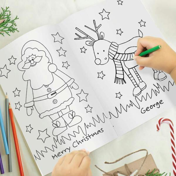 Personalised Christmas Colouring Book - lifestyle shot