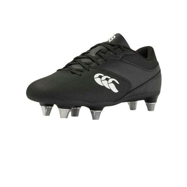 Canterbury Boys Phoenix Raze Soft Ground Rugby Boots - Black/White