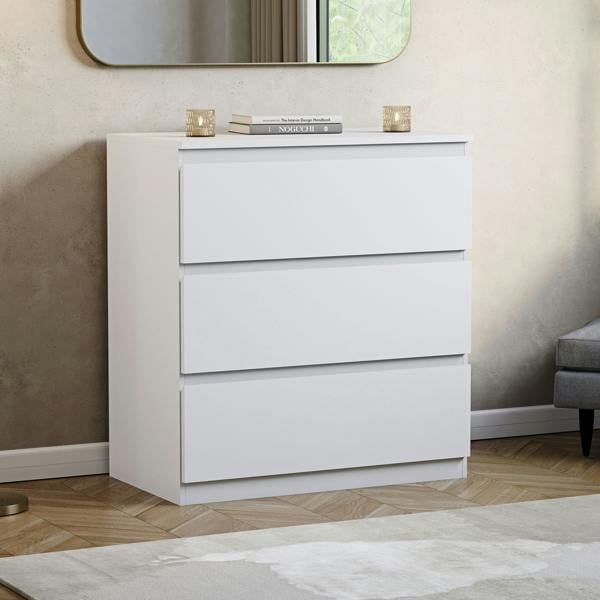 Vida Designs Denver 3 Drawer Chest, Black