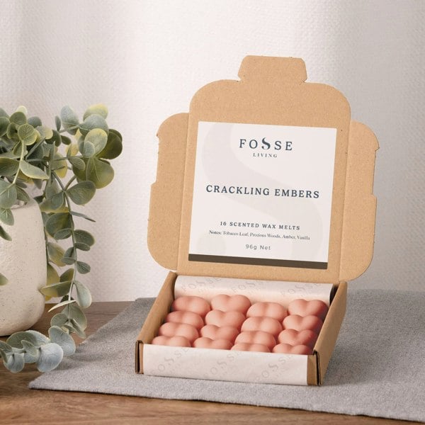 Crackling Embers Wax Melts - 16 Pack - Fosse Living | Luxury Home Fragrances