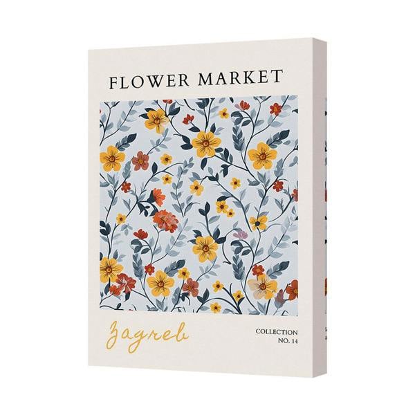Benjamin Tate Design Flower Market Canvas Art Print Floral Wall Art Handmade In United Kingdom