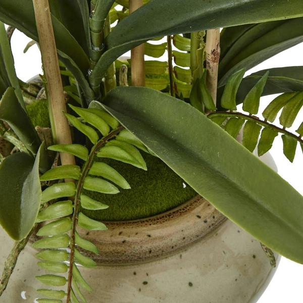 Hill Interiors Vanda Orchid Artificial Potted Plant - White - 