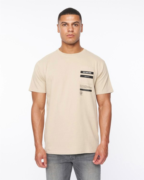 Duck and Cover Heningys T-Shirt - Greige