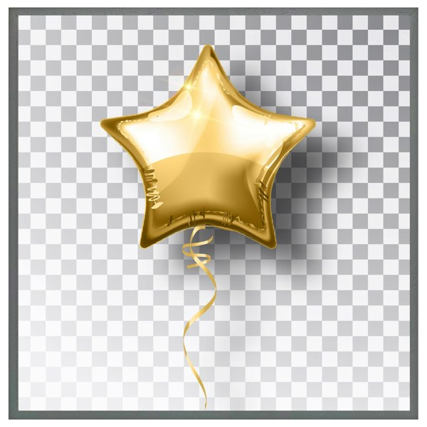 Benjamin Tate Design Golden star balloon (Picture Frame)
