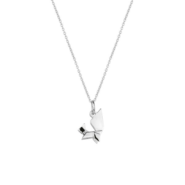 Spero London Sterling Silver Origami Squirrel Necklace