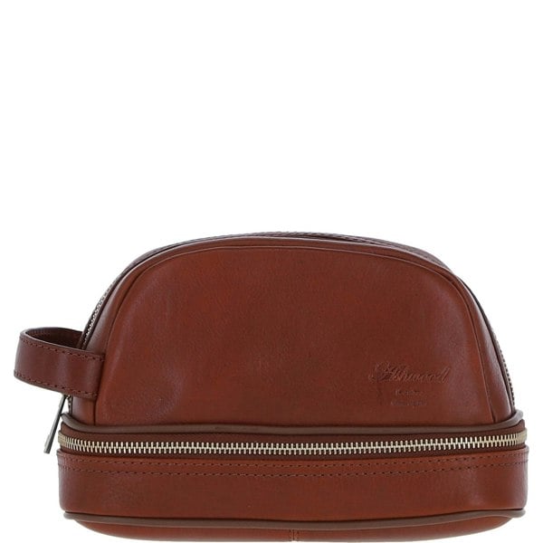Real Leather Zip Wash Bag: pl-41