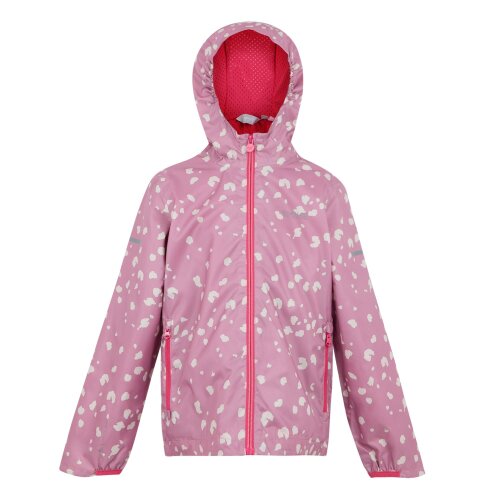 Regatta Childrens/Kids Lever II Camo Waterproof Jacket - Lilas/Light Vanilla/Beaujolais - Lilas/Light Vanilla/Beaujolais - 100% Polyester