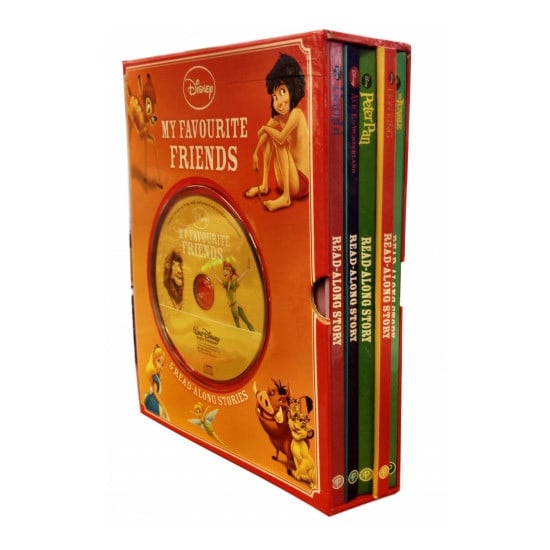 Disney My Favourite Friends 5 Books Box Set With CD (The Lion King, Bambi, Jungle Book & More)