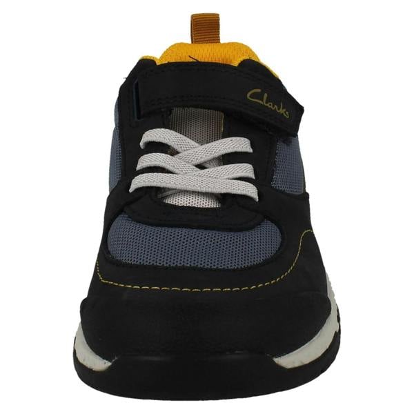 Clarks Childrens Clarks Casual Hook And Loop Fastening Trainers - Steggy Stride K