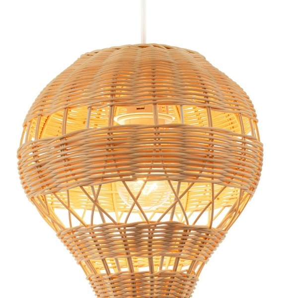 Quirky Hot Air Balloon Natural Rattan Easy Fit Pendant Lighting Shade Image 5