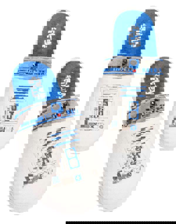 Star Wars Mens White R2-D2 Mule Slippers