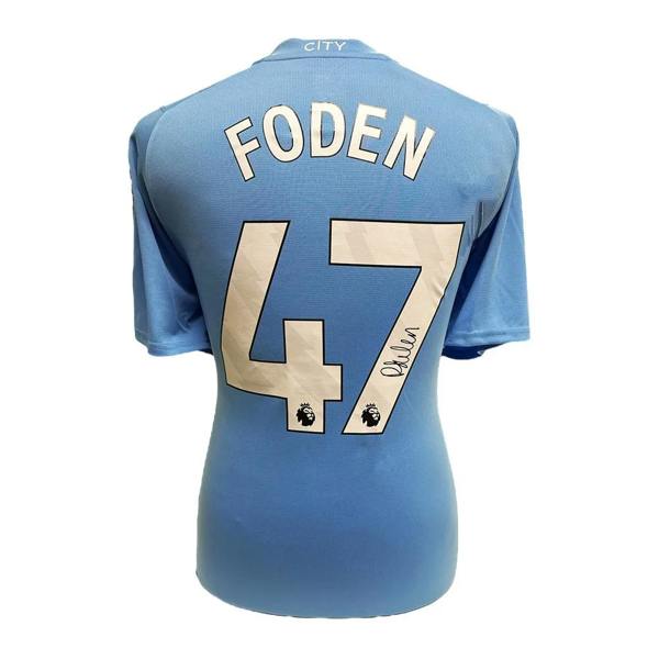 Unbranded Phil Foden signed Manchester City 2023/24 home shirt — Unframed
