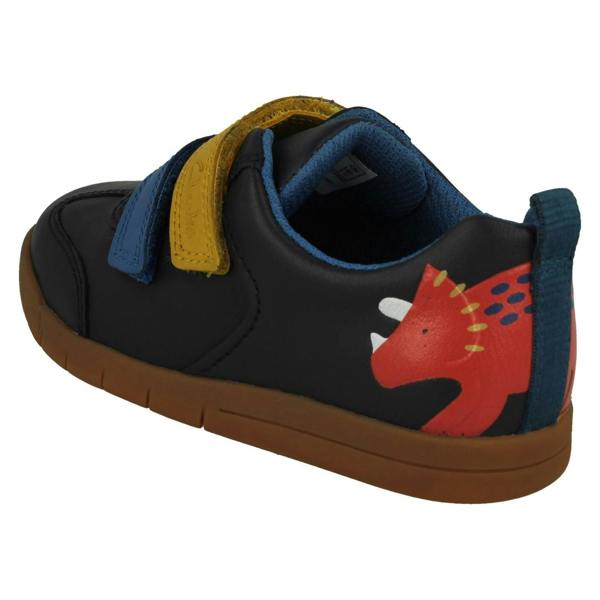 Clarks Boys Clarks Dinosaur Detailed Hook And Loop Fastening Shoes Den Play