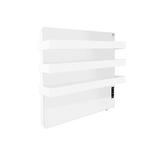 Mirrorstone Heating 500W Quartz Glass Wi-Fi Towel Rail Infrared Heating Panel (Available in Black or White) - Electric Panel Heater