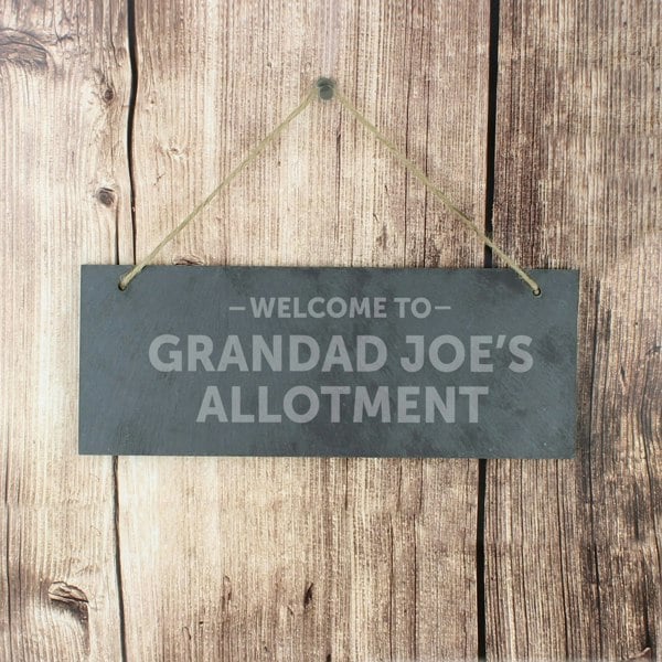 Personalised Memento Company Personalised Welcome To... Hanging Slate Plaque