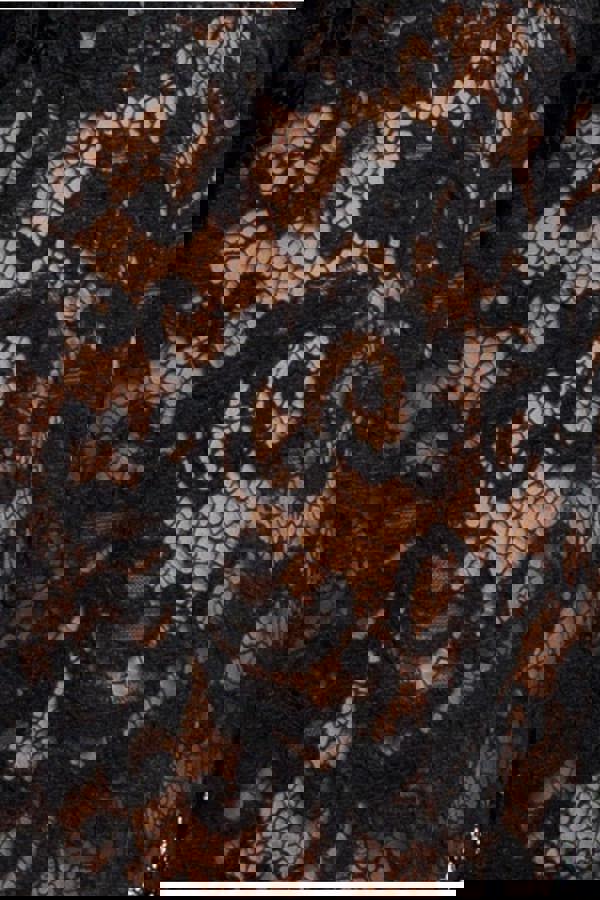 Barrell Leg Scalloped Hem Trouser - Black TR388