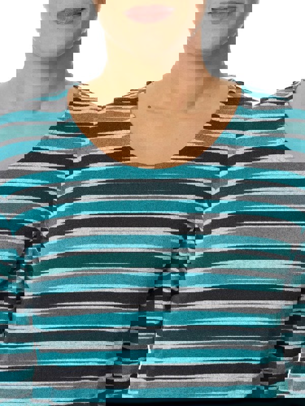 PennyPlain Striped Top - Peacock