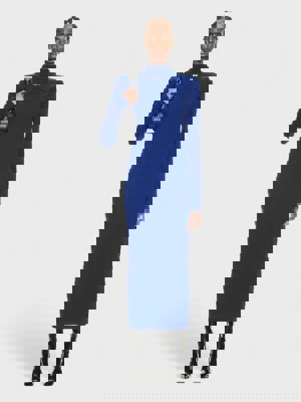 Off - White Off Stamp Rib Round Long Dress Blue - Supplied FashionOff White