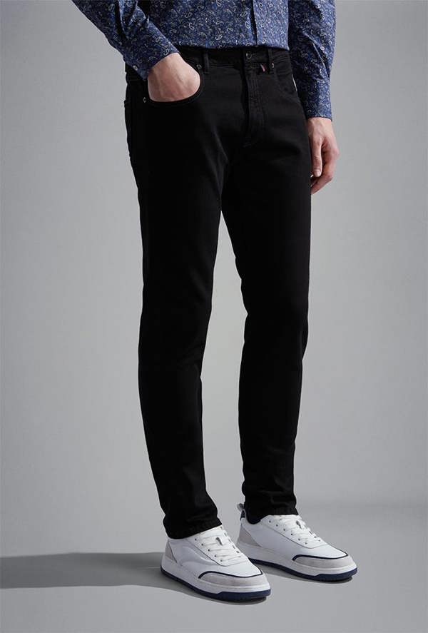 Paul & Shark Men's Black Rivet Stretch Denim Jeans