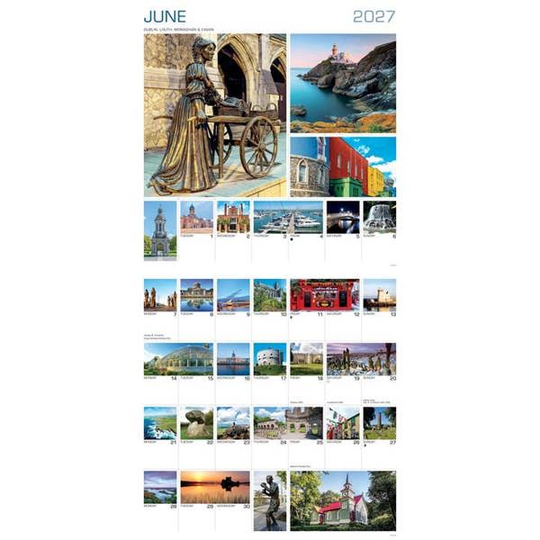 Around Ireland Calendar 2027, Wall Calendars, Month To View, Travel, Gift