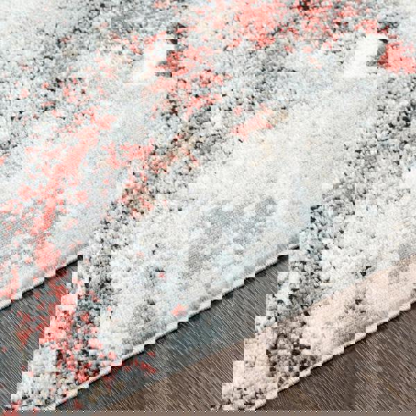 Livabliss Jolie-Abstract Burgundy Grey Beige Black Modern Marble Rug