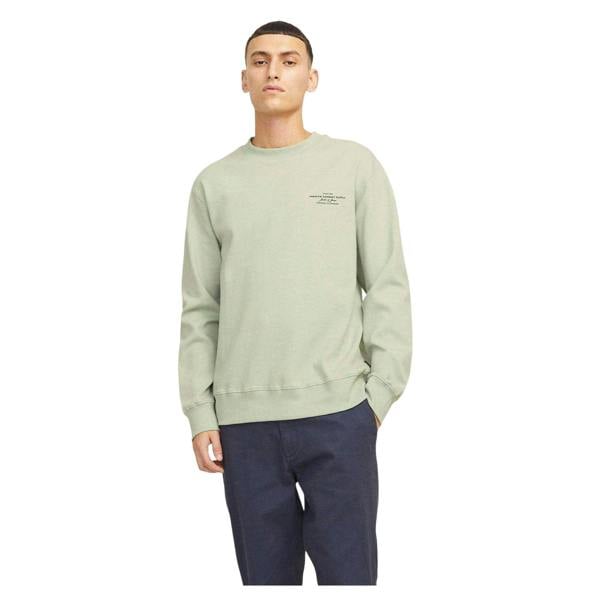 Jack And Jones Mens Logo Crew Neck Sweatshirt - Aqua Grey - 