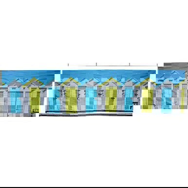 OLPRO Beach Huts 4 Pole Compact Steel Poles Windbreak with Pegs & Storage Bag - 480cm x 140cm