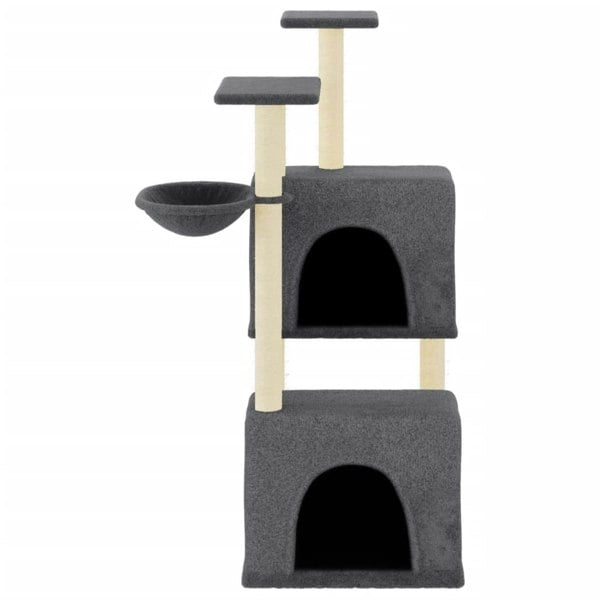 Berkfield Cat Tree with Sisal Scratching Posts Dark Grey 122 cm