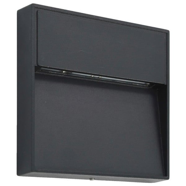 Berkfield Outdoor LED Wall Lights 2 pcs 3 W Black Square