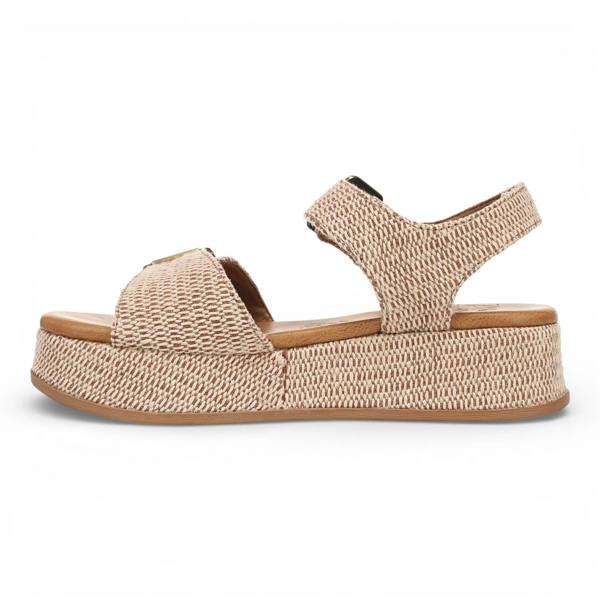 Blowfish Malibu Magical- Women's Beige Faux Leather Platform Sandals