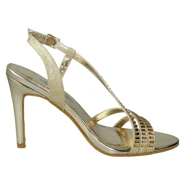 Spot On Ladies Spot On High Heel Diamante Sandals