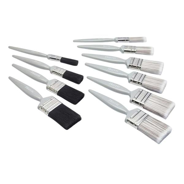 Harris Essentials Paint Brush (Pack of 10) - Steel/Grey/Black - 