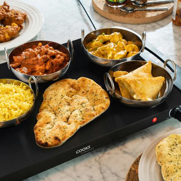 Cooks Professional 4 Section Buffet Warmer | 7.2L | Black